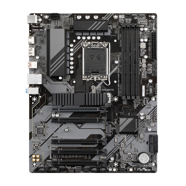 Mainboard GIGABYTE Intel B760 Express LGA1700 ATX Memory DDR5 Memory slots 4 4xPCI-Express 3.0 1x 1xPCI-Express 4.0 16x 2xM.2 1xHDMI 1xDisplayPort 4xUSB 2.0 1xUSB 3.2 1xUSB-C 1xPS/2 1xRJ45 3xAudio port B760DS3H - Image 2