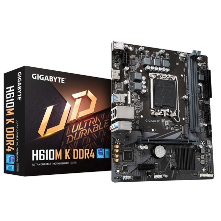 Mainboard GIGABYTE Intel H610 LGA1700 Micro-ATX Memory DDR4 Memory slots 2 H610MKDDR42.0