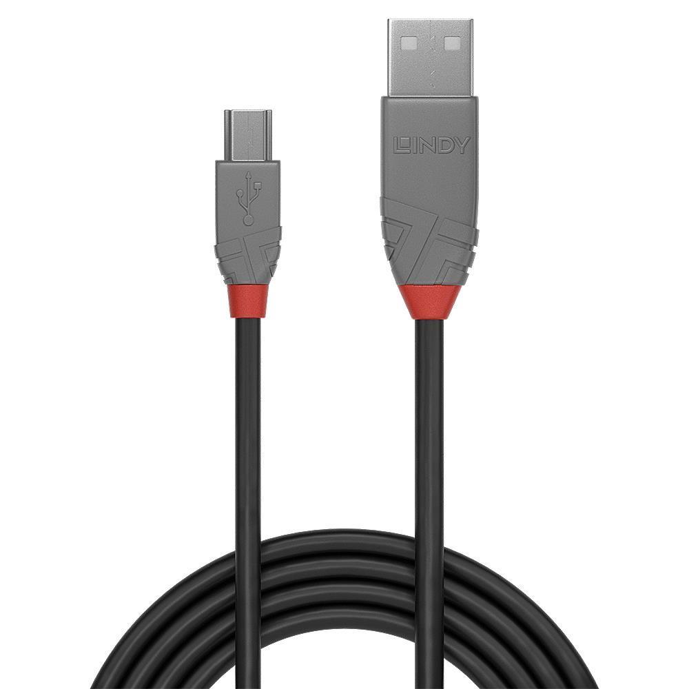 CABLE USB2 A TO MINI-B 2M/ANTHRA 36723 LINDY - Image 2