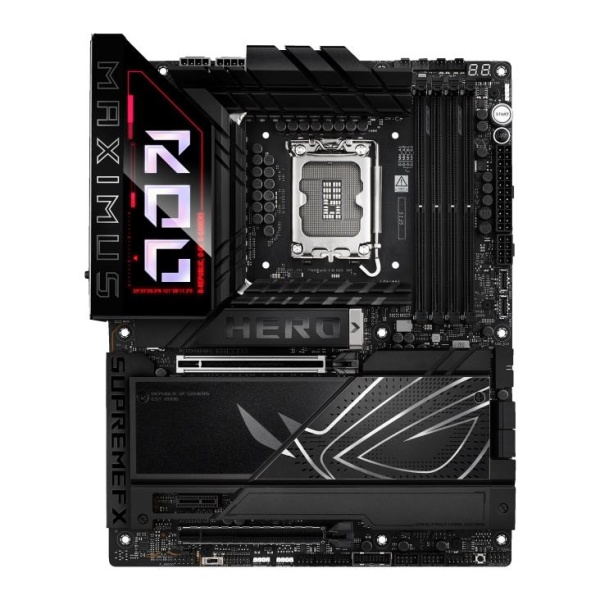 Mainboard ASUS Intel Z890 LGA1851 ATX Memory DDR5 Memory slots 4 1xPCI-Express 4.0 1x 1xPCI-Express 4.0 16x 1xPCI-Express 5.0 16x 6xM.2 1xHDMI 1xAudio-In 1xAudio-Out 4xUSB 3.0 4xUSB 3.1 1xUSB-C 2xUSB-C w/Thunderbolt 1xOptical S/PDIF 2xRJ45 ROGMAXIMUSZ890HERO - Image 2