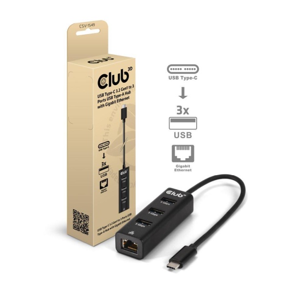 I/O HUB USB-C 3PORT/CSV-1549 CLUB3D - Image 2