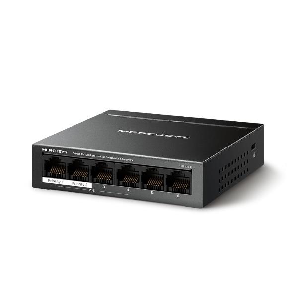 Switch MERCUSYS Desktop/pedestal 6x10Base-T / 100Base-TX PoE+ ports 4 MS106LP - Image 2