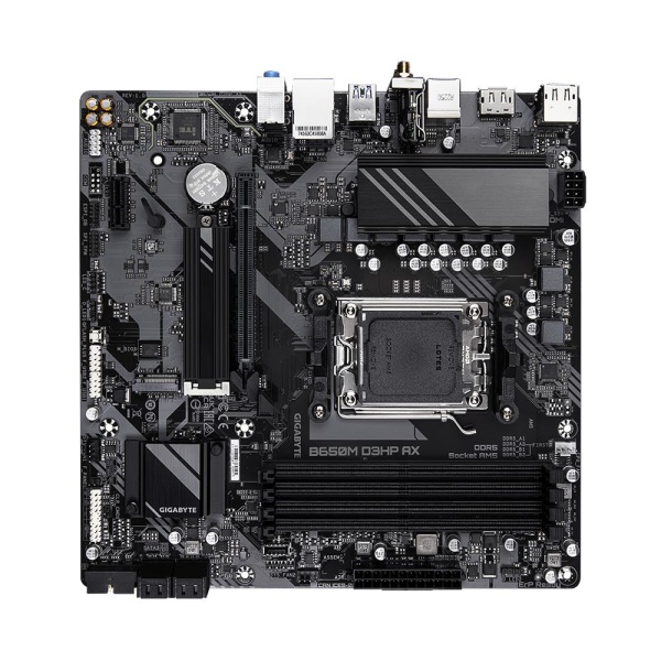 Mainboard GIGABYTE AMD B650 SAM5 Micro-ATX Memory DDR5 Memory slots 4 1xPCI-Express 16x 1xPCI-Express 3.0 1x 2xM.2 1xHDMI 2xDisplayPort 2xUSB 2.0 4xUSB 3.2 1xUSB-C 1xPS/2 1xRJ45 3xAudio port B650MD3HPAX - Image 4