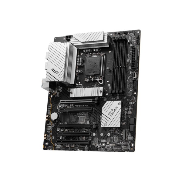 Mainboard MSI Intel B760 Express LGA1700 Memory DDR5 Memory slots 4 5xPCI-Express 5.0 16x 2xM.2 1xHDMI 1xDisplayPort 2xUSB 2.0 2xUSB 3.2 1xUSB-C 1xOptical S/PDIF 1xRJ45 5xAudio port PROB760-PII - Image 3