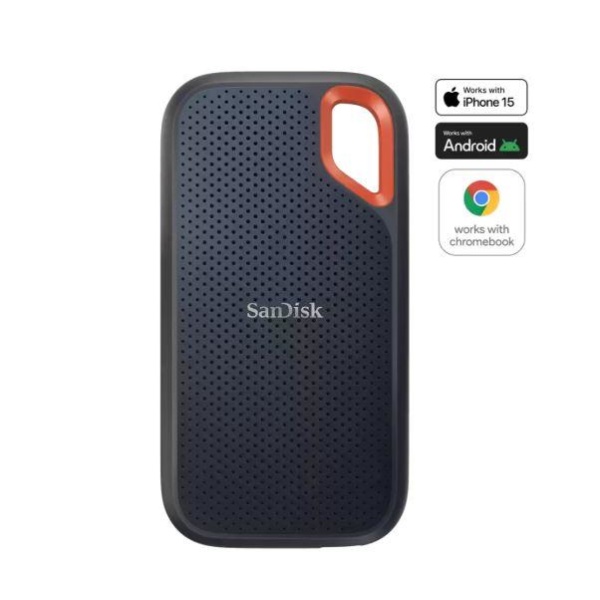 External SSD SANDISK Extreme 8TB USB-C Write speed 1000 MBytes/sec Read speed 1050 MBytes/sec SDSSDE61-8T00-G25