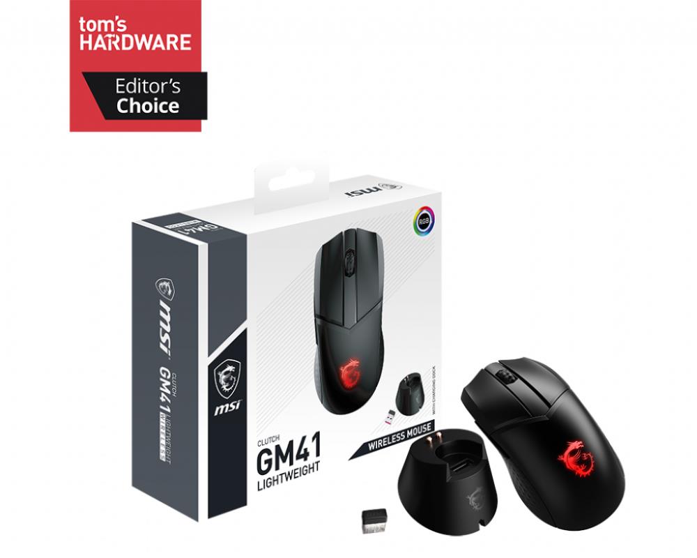 MOUSE USB OPTICAL GAMING/CLUTCH GM41 LIGHT WIRELESS MSI - Image 4
