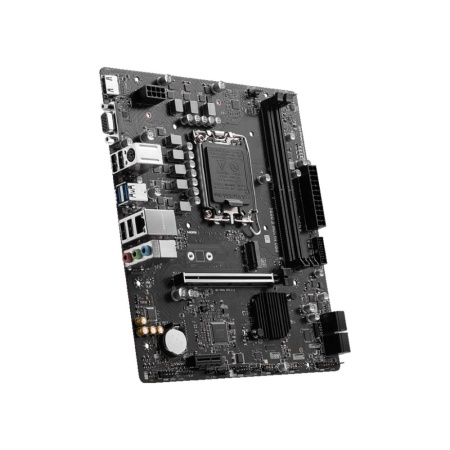 Mainboard MSI Intel H610 LGA1700 MicroATX Memory DDR4 Memory slots 2 1xPCI-Express 1x 1xPCI-Express 16x 1xM.2 1x15pin D-sub 1xHDMI 4xUSB 2.0 2xUSB 3.2 1xPS/2 1xRJ45 3xAudio port PROH610M-EDDR4 - Image 4