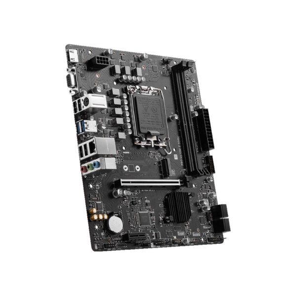 Mainboard MSI Intel H610 LGA1700 MicroATX Memory DDR4 Memory slots 2 1xPCI-Express 1x 1xPCI-Express 16x 1xM.2 1x15pin D-sub 1xHDMI 4xUSB 2.0 2xUSB 3.2 1xPS/2 1xRJ45 3xAudio port PROH610M-EDDR4 - Image 4