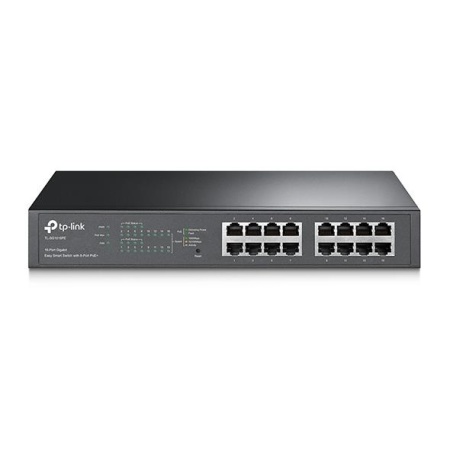 Switch TP-LINK Desktop/pedestal 16x10Base-T / 100Base-TX / 1000Base-T PoE+ ports 8 TL-SG1016PE