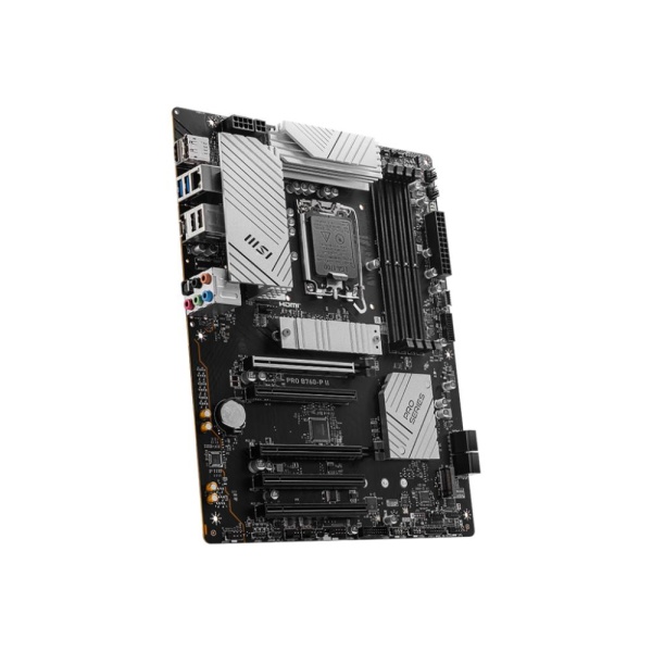 Mainboard MSI Intel B760 Express LGA1700 Memory DDR5 Memory slots 4 5xPCI-Express 5.0 16x 2xM.2 1xHDMI 1xDisplayPort 2xUSB 2.0 2xUSB 3.2 1xUSB-C 1xOptical S/PDIF 1xRJ45 5xAudio port PROB760-PII - Image 4