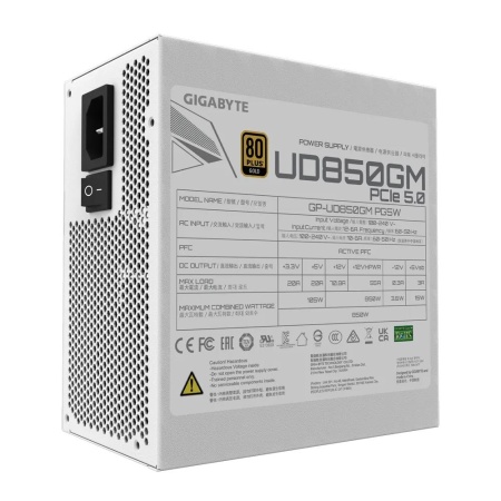 Power Supply GIGABYTE 850 Watts Efficiency 80 PLUS GOLD PFC Active MTBF 100000 hours GP-UD850GMPG5W - Image 7