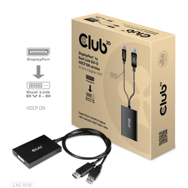I/O ADAPTER DP TO DUAL LINK/DVI-D HDCP CAC-1010 CLUB3D - Image 2