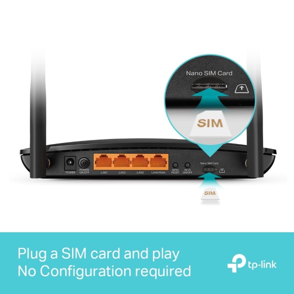 Wireless Router TP-LINK Wireless Router 1200 Mbps IEEE 802.11a IEEE 802.11 b/g IEEE 802.11n IEEE 802.11ac 3x10/100/1000M LAN  WAN ports 1 Number of antennas 2 4G ARCHERMR500 - Image 6