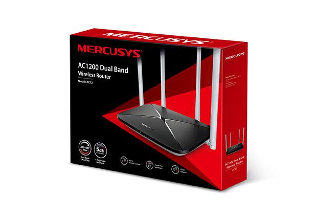 Wireless Router MERCUSYS AC12 Wireless Router 1167 Mbps LAN WAN ports 1 Number of antennas 4 AC12 - Image 4