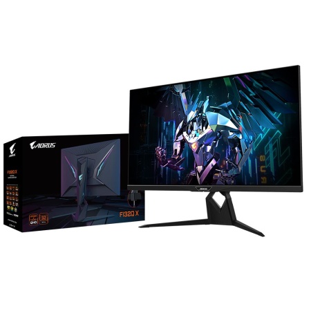 LCD Monitor GIGABYTE AORUS FI32Q X-EK 32" Gaming Panel IPS 2560x1440 5:4 240 Hz Matte 1 ms Swivel Pivot Height adjustable Tilt Colour Black AORUSFI32QX-EK - Image 8