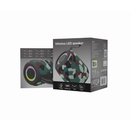 Portable Speaker GEMBIRD Camouflage Portable/Wireless Bluetooth SPK-BT-LED-05-CM - Image 3