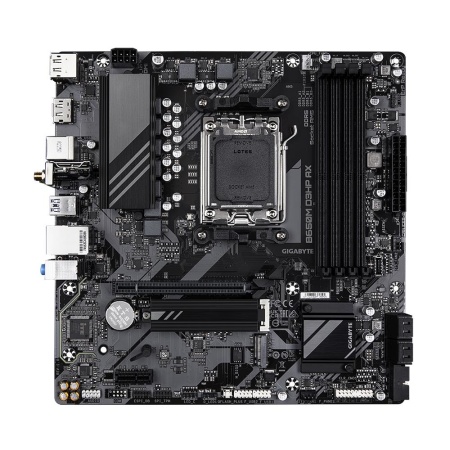 Mainboard GIGABYTE AMD B650 SAM5 Micro-ATX Memory DDR5 Memory slots 4 1xPCI-Express 16x 1xPCI-Express 3.0 1x 2xM.2 1xHDMI 2xDisplayPort 2xUSB 2.0 4xUSB 3.2 1xUSB-C 1xPS/2 1xRJ45 3xAudio port B650MD3HPAX - Image 2