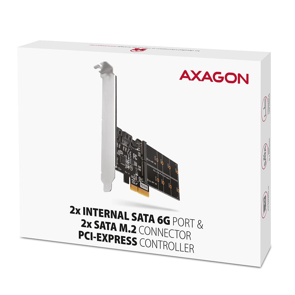SSD ACC I/O CONTROLLER PCIE/SATA M.2 PCES-SA4M2 AXAGON - Image 2