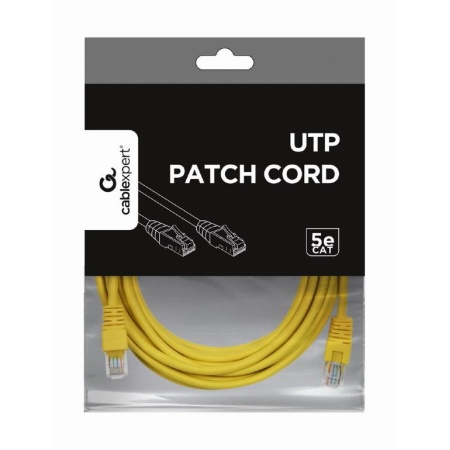 PATCH CABLE CAT5E UTP 5M/YELLOW PP12-5M/Y GEMBIRD - Image 2