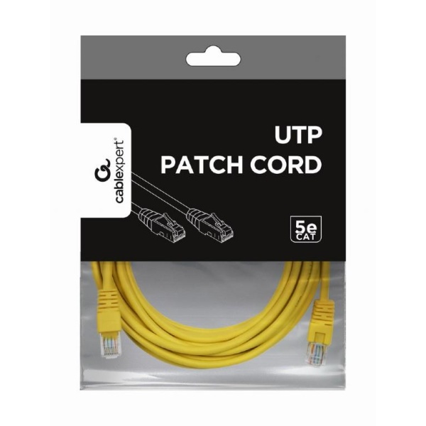 PATCH CABLE CAT5E UTP 5M/YELLOW PP12-5M/Y GEMBIRD - Image 2