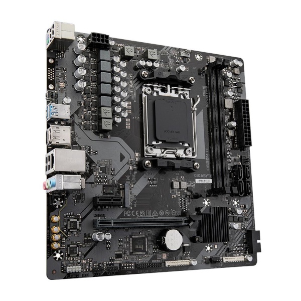 Mainboard GIGABYTE AMD A620 SAM5 Micro-ATX Memory DDR5 Memory slots 2 1xPCI-Express 3.0 16x 1xPCI-Express 4.0 16x 1xM.2 1xHDMI 1xDisplayPort 4xUSB 2.0 2xUSB 3.2 1xPS/2 1xRJ45 3xAudio port A620MH1.2 - Image 3