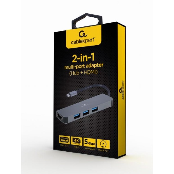 I/O ADAPTER USB-C TO HDMI/USB3/2IN1 A-CM-COMBO2-01 GEMBIRD - Image 2