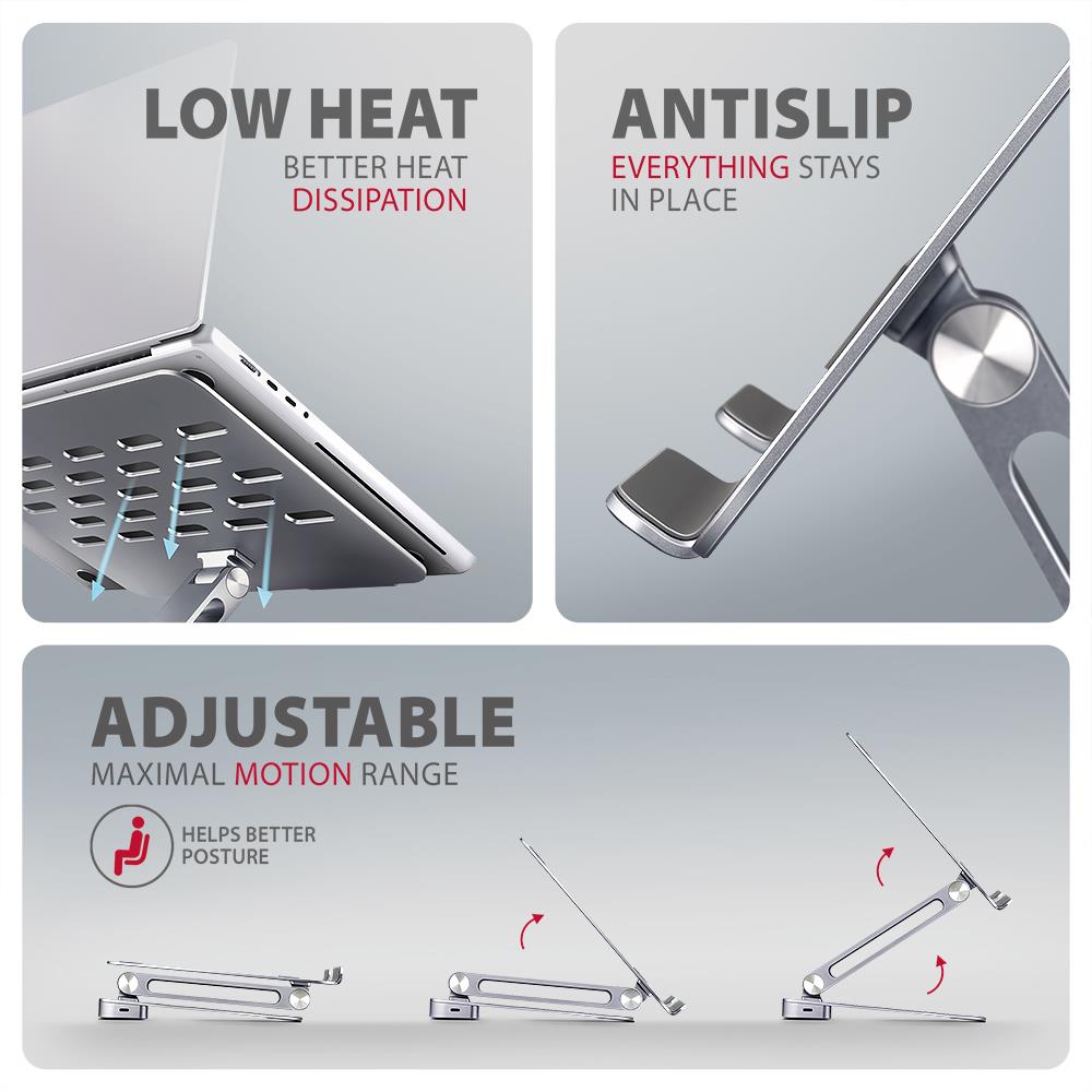 NB ACC STAND 10-16" + I/O HUB/7IN1 HMC-STND AXAGON - Image 3