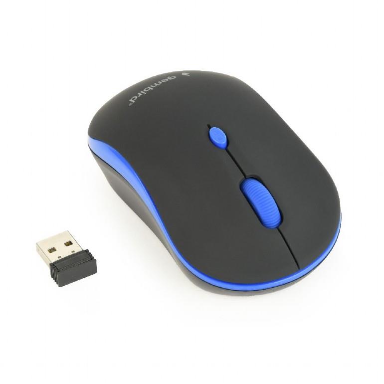 MOUSE USB OPTICAL WRL BLACK/BLUE MUSW-4B-03-B GEMBIRD - Image 2