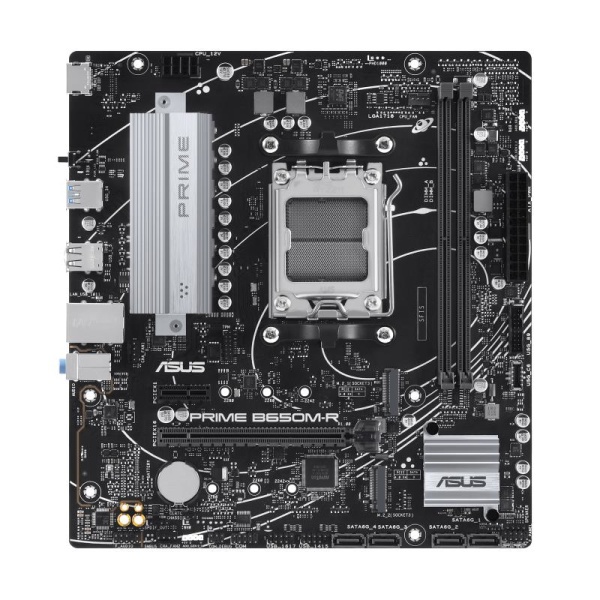 Mainboard ASUS AMD B650 SAM5 Micro-ATX Memory DDR5 Memory slots 2 1xPCI-Express 4.0 1x 2xPCI-Express 4.0 16x 2xM.2 1xHDMI 4xUSB 2.0 2xUSB 3.2 1xRJ45 3xAudio port PRIMEB650M-R - Image 2