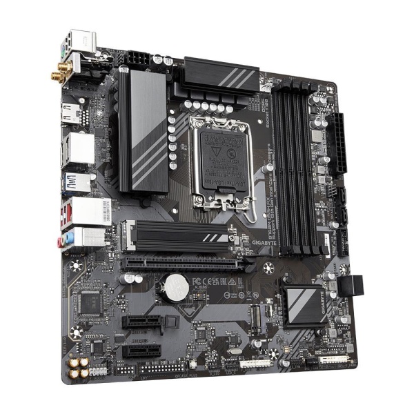 Mainboard GIGABYTE Intel B760 Express LGA1700 Micro-ATX Memory DDR5 Memory slots 4 2xPCI-Express 3.0 1x 1xPCI-Express 4.0 16x 2xM.2 1xHDMI 2xDisplayPort 2xAudio-In 1xAudio-Out 2xUSB 2.0 3xUSB 3.2 1xUSB-C 1xPS/2 1xRJ45 B760MDS3HAX1.2 - Image 4