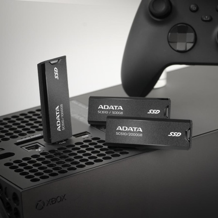 External SSD ADATA SC610 1TB USB 3.2 Write speed 500 MBytes/sec Read speed 550 MBytes/sec SC610-1000G-CBK/RD - Image 6