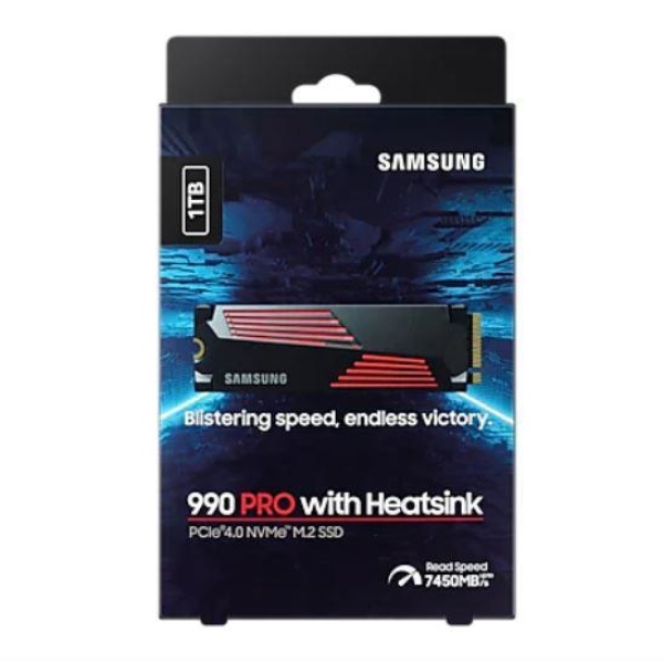 SSD SAMSUNG 990 PRO with Heatsink 1TB M.2 PCIE NVMe MLC Write speed 6900 MBytes/sec Read speed 7450 MBytes/sec 2.3mm TBW 600 TB MTBF 1500000 hours MZ-V9P1T0GW - Image 4