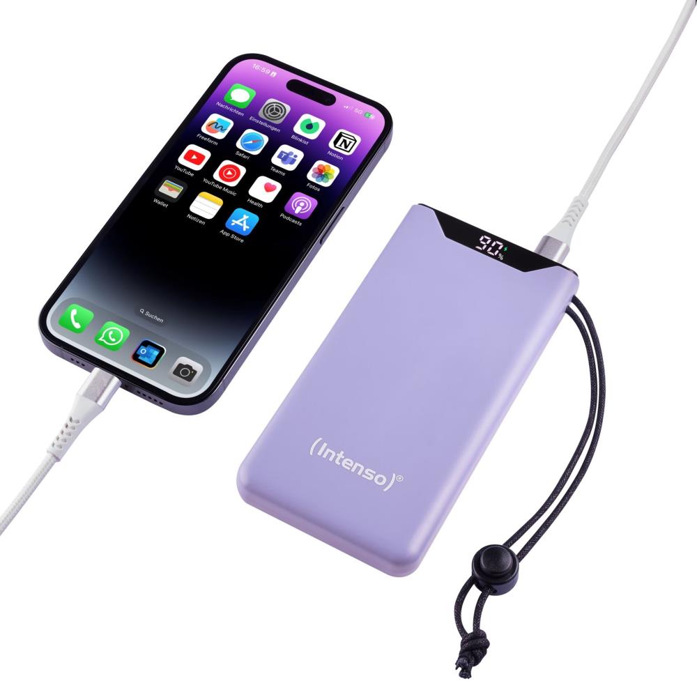 POWER BANK USB 10000MAH QC3.0/PURPLE F10000 7332033 INTENSO - Image 3