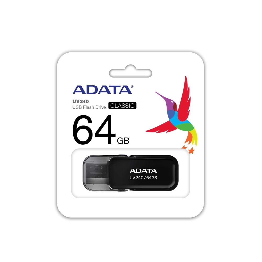 MEMORY DRIVE FLASH USB2 64GB/BLACK AUV240-64G-RBK ADATA - Image 3