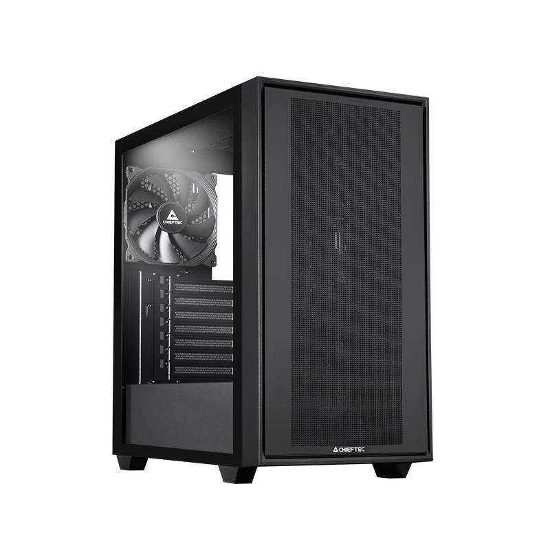 Case CHIEFTEC Night Hunter MidiTower Case product features Transparent panel Not included ATX EATX MicroATX MiniITX Colour Black GS-03B-BLK-OP