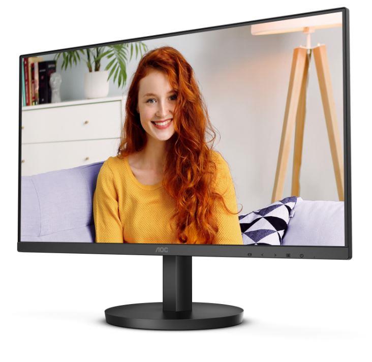 LCD Monitor AOC 24" Panel VA 1920x1080 16:9 100 Hz Matte 1 ms Speakers Tilt Colour Black 24B3HMA2 - Image 2