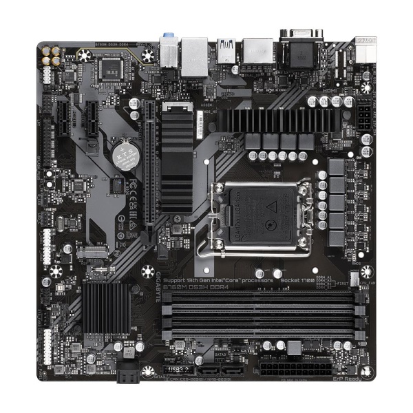 Mainboard GIGABYTE Intel B760 Express LGA1700 Micro-ATX Memory DDR4 Memory slots 4 2xPCI-Express 3.0 1x 1xPCI-Express 4.0 16x 2xM.2 1x15pin D-sub 1xHDMI 2xDisplayPort 2xUSB 2.0 3xUSB 3.2 1xUSB-C 1xPS/2 1xRJ45 3xAudio port B760MDS3HDDR4 - Image 3