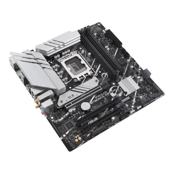 Mainboard ASUS Intel B760 Express LGA1700 Micro-ATX Memory DDR4 Memory slots 4 3xPCI-Express 4.0 16x 2xM.2 2xHDMI 1xDisplayPort 4xUSB 2.0 2xUSB 3.2 1xPS/2 1xRJ45 3xAudio port PRIMEB760M-AWIFID4 - Image 3