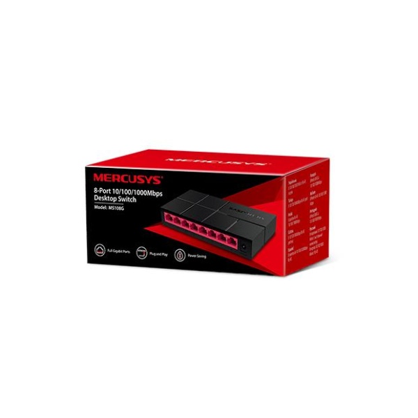 Switch MERCUSYS MS108G Desktop/pedestal 8x10Base-T / 100Base-TX / 1000Base-T MS108G - Image 3
