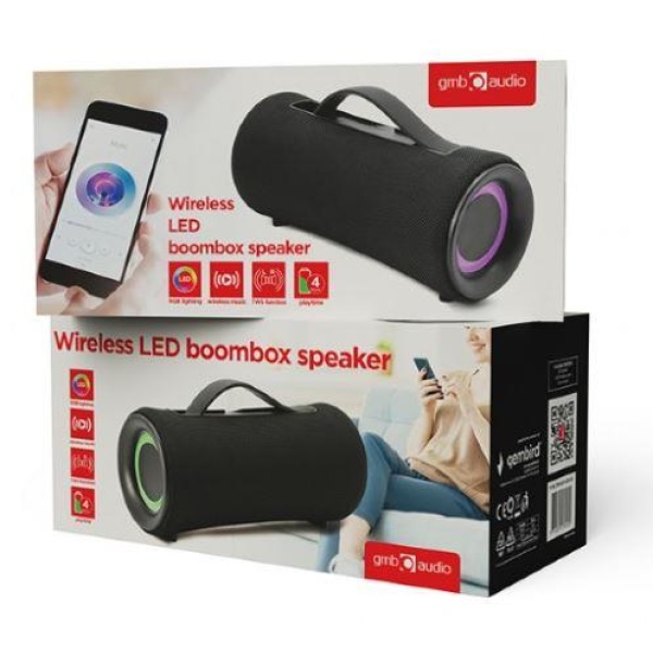Portable Speaker GEMBIRD Black Wireless 1xUSB-C SPK-BT-LED-04 - Image 5