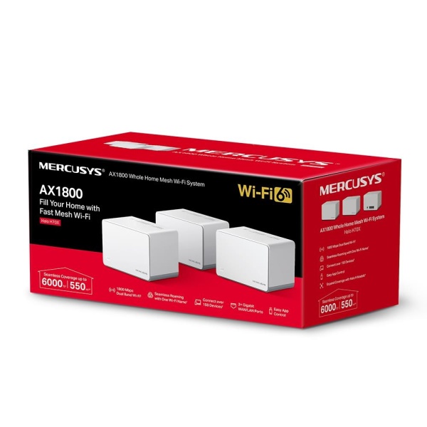 Wireless Router MERCUSYS 3-pack Mesh Wi-Fi 6 HALOH70X(3-PACK) - Image 2