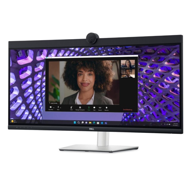 LCD Monitor DELL P3424WEB 34" Curved/21 : 9 Panel IPS 3440x1440 21:9 60Hz 5 ms Speakers Camera 4MP Swivel Height adjustable Tilt 210-BFOB - Image 2
