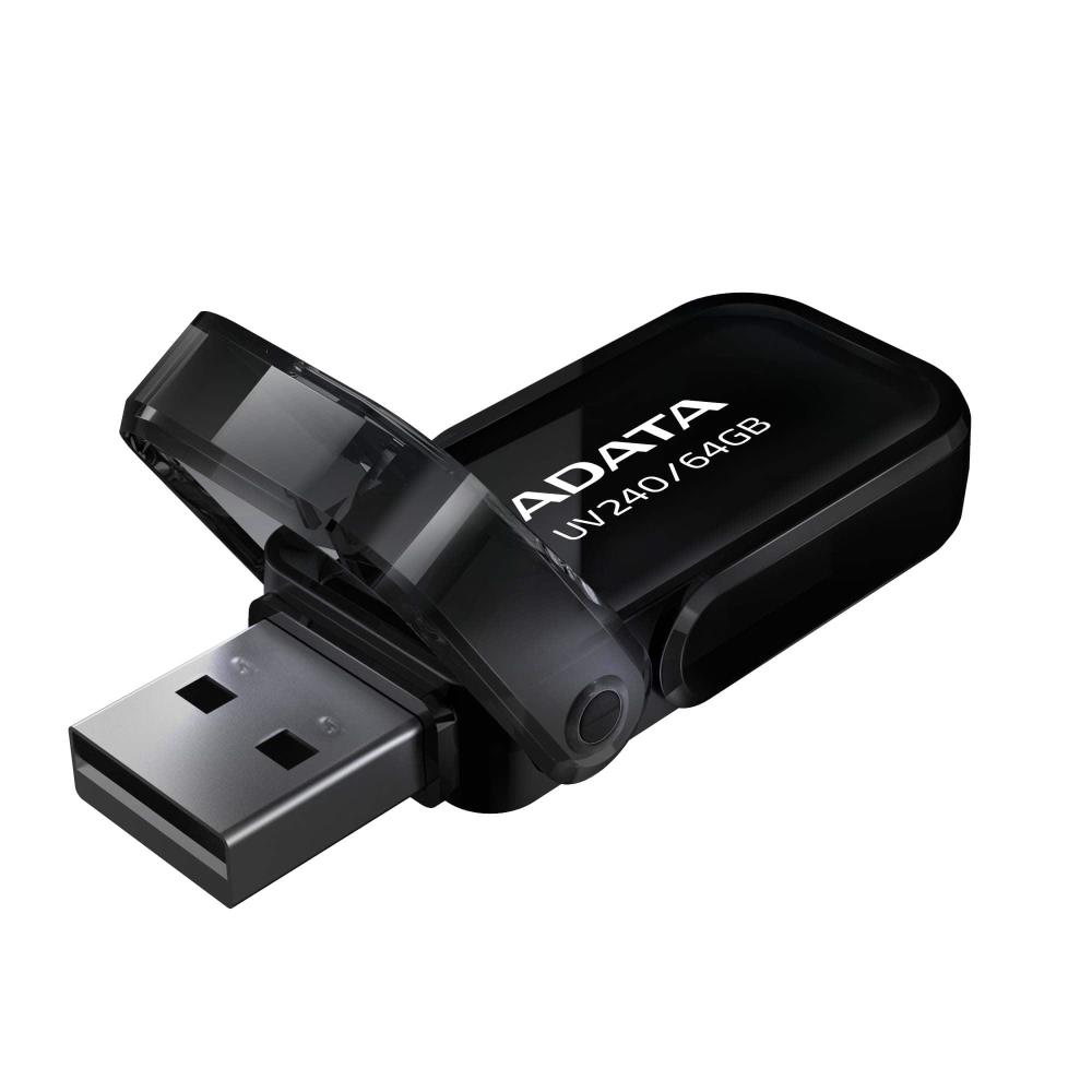 MEMORY DRIVE FLASH USB2 64GB/BLACK AUV240-64G-RBK ADATA - Image 2