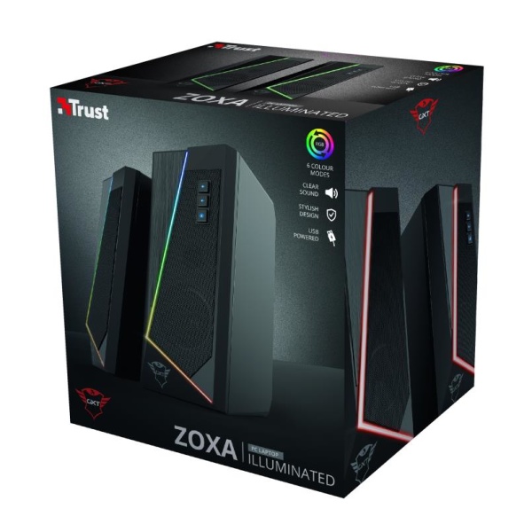 Speaker TRUST GXT 609 Zoxa RGB Illuminated Speaker Set 1xUSB 2.0 Black 24070 - Image 7