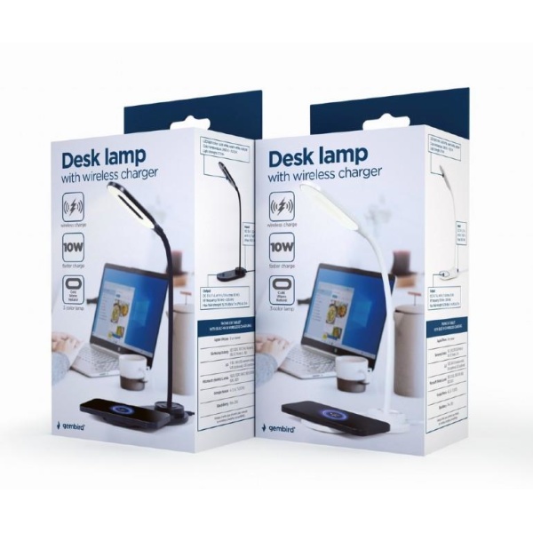 MOBILE CHARGER WRL DESK LAMP/WHT TA-WPC10-LED-01-W GEMBIRD - Image 6