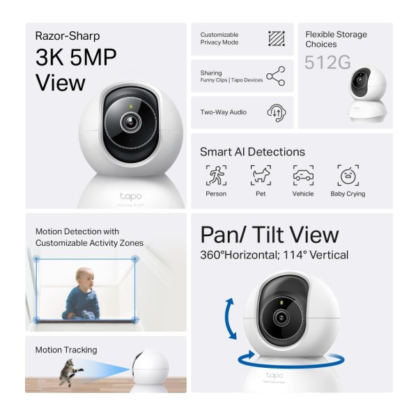 WRL CAMERA PAN/TILT/TAPO C230 TP-LINK - Image 3