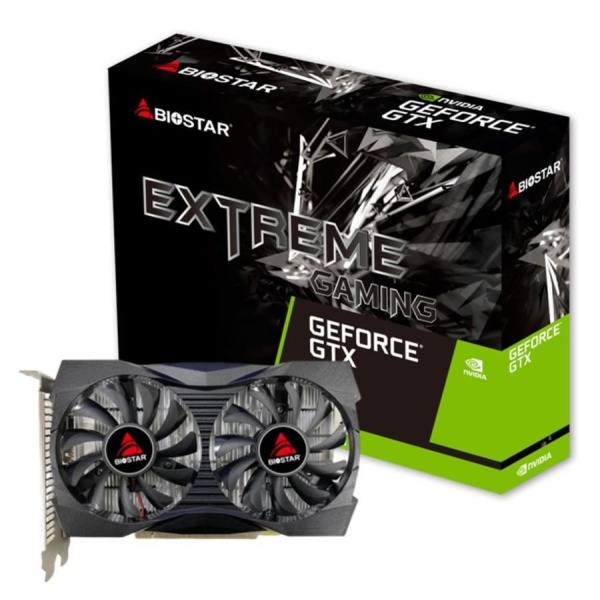 Graphics Card BIOSTAR NVIDIA GeForce GTX 1050 4 GB GDDR5 128 bit PCIE 4.0 16x GPU 1354 MHz Dual Slot Fansink 1xDVI-D 1xHDMI 1xDisplayPort VN1055XF41