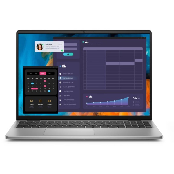 Notebook DELL Vostro 5640 CPU  Core 7 150U 1800 MHz 16" 1920x1200 RAM 16GB DDR5 5200 MHz SSD 1TB Intel Graphics Integrated ENG Card Reader SD Windows 11 Pro Titanium Grey 1.87 kg N1004VNB5640EMEA01 - Image 2