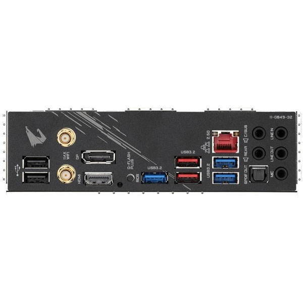 Mainboard GIGABYTE AMD B550 SAM4 ATX Memory DDR4 Memory slots 4 2xPCI-Express 3.0 1x 1xPCI-Express 3.0 2x 1xPCI-Express 4.0 16x 2xM.2 1xHDMI 1xDisplayPort 2xAudio-In 3xAudio-Out 2xUSB 2.0 5xUSB 3.2 1xOptical S/PDIF 1xRJ45 2xRF-Out B550AORUSELITEAXV2 - Image 3