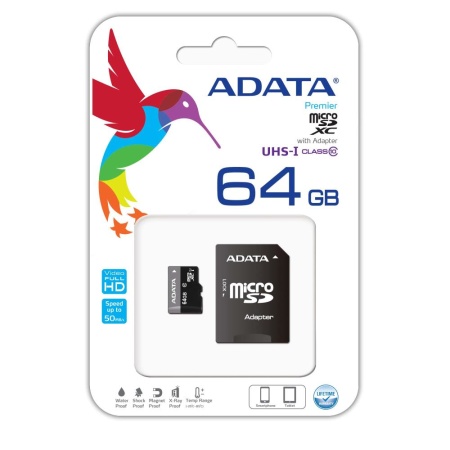 MEMORY MICRO SDXC 64GB CLASS10/W/AD AUSDX64GUICL10-RA1 ADATA - Image 2